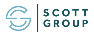 scott group logo on a gray background at The Chapman Building